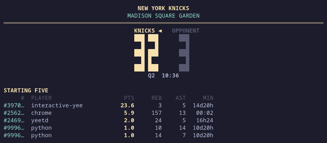 knicks-scoreboard demo